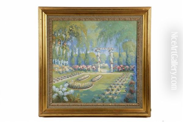 The Garden Oil Painting by Cora Parker