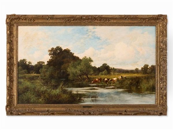 River Scape Oil Painting by Henry H. Parker