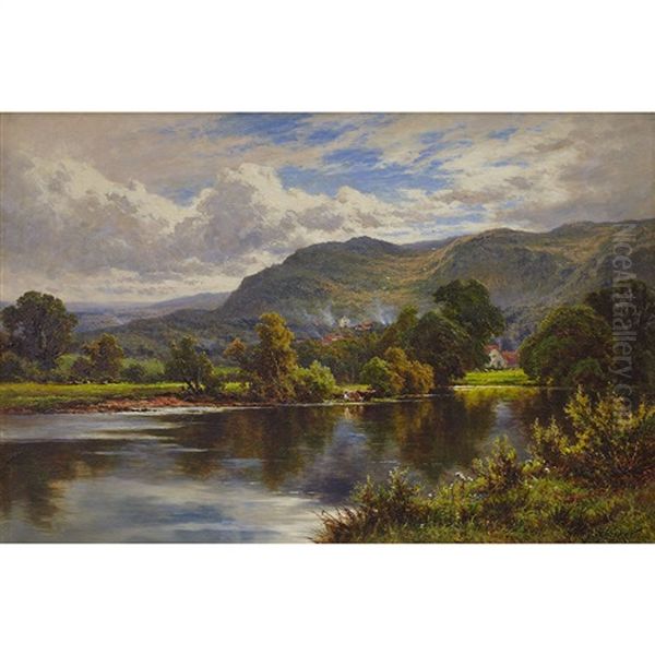 The Church Pool Betwsy-y-cowed, North Wales Oil Painting by Henry H. Parker