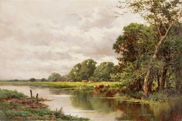 The Avon - Near Stratford Oil Painting by Henry H. Parker