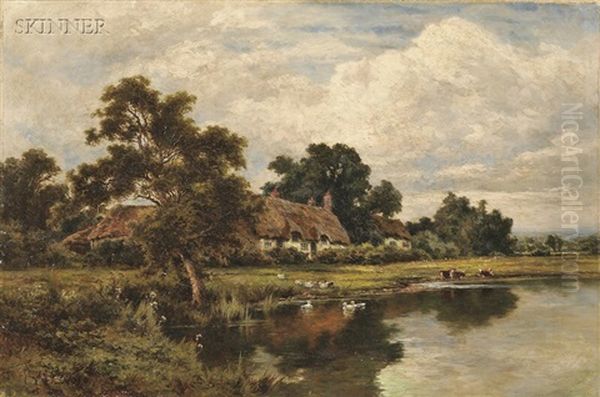 On The Severn. Near Bridgenorth. Shropshire Oil Painting by Henry H. Parker