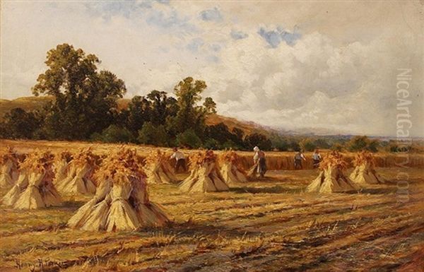 Midgham, Berkshire Oil Painting by Henry H. Parker