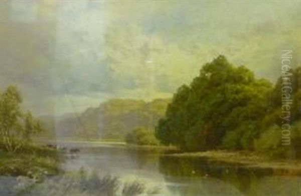 Nature's Mirror The Thames At Cliefden Oil Painting by Henry H. Parker