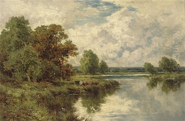 On The Avon, Near Stratford-on-avon Oil Painting by Henry H. Parker