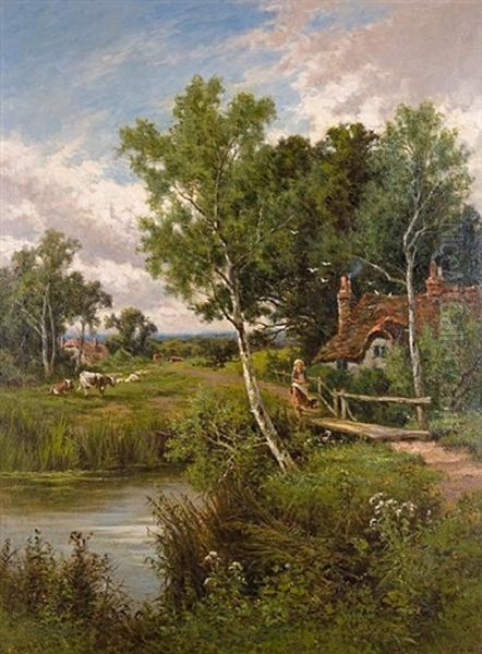 At Ewhurst Hill, Surrey Oil Painting by Henry H. Parker