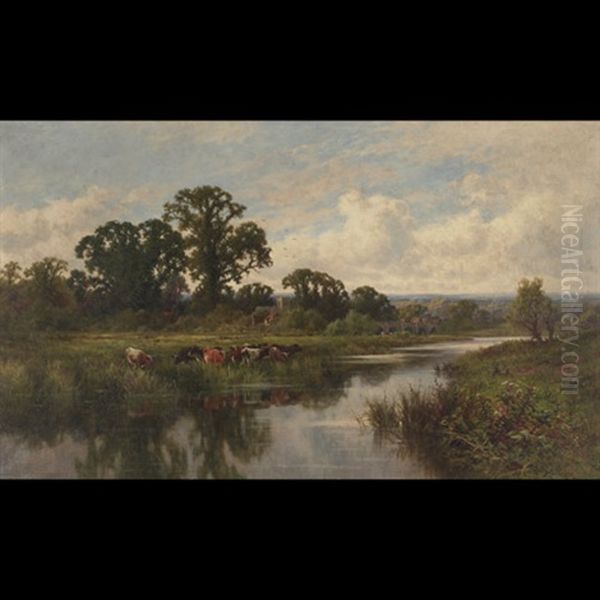 Goring, Surrey Oil Painting by Henry H. Parker