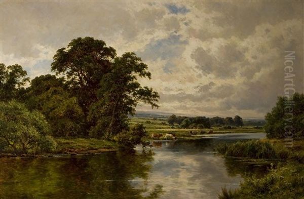 The Thames Near Henley Oil Painting by Henry H. Parker