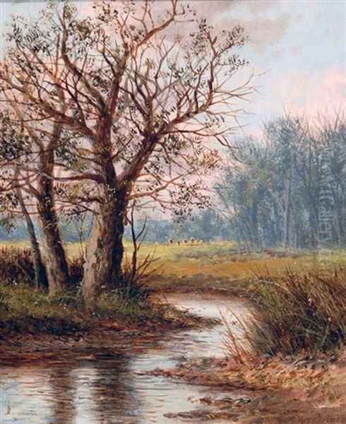 Autumn Near Taplow Oil Painting by Henry H. Parker