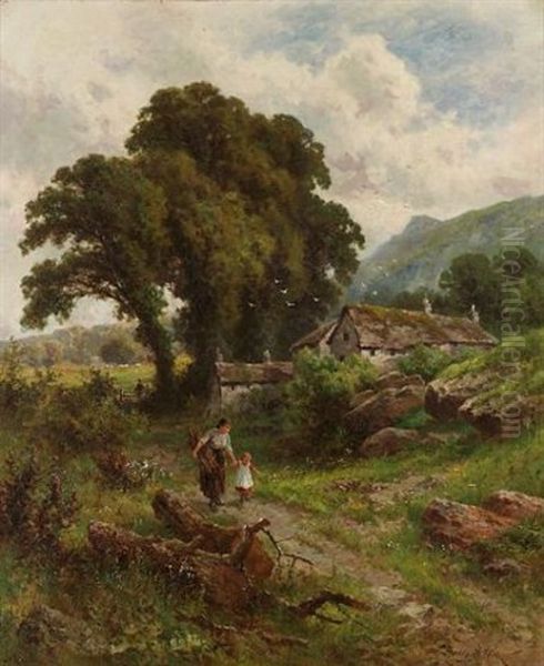 In The Llanrwst Valley, North Wales Oil Painting by Henry H. Parker