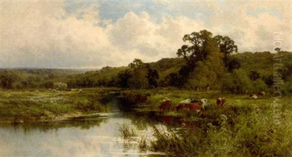 Beside The River Oil Painting by Henry H. Parker