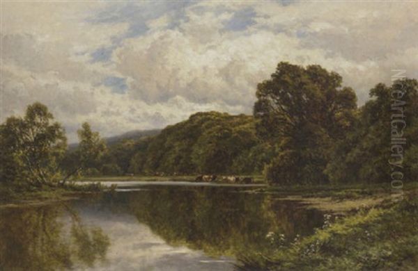 The Thames Near Henley Oil Painting by Henry H. Parker