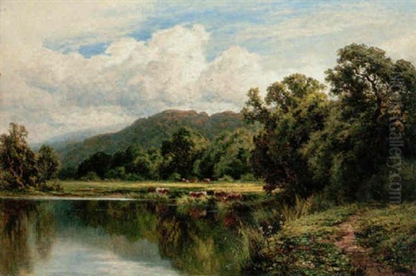 Near Henley-on-thames Oil Painting by Henry H. Parker