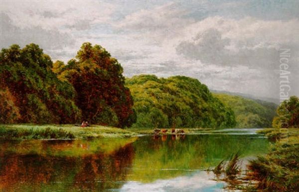 On The Thames At Cookham Oil Painting by Henry H. Parker