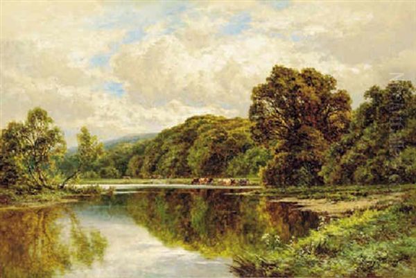 The Thames, Near Henley Oil Painting by Henry H. Parker