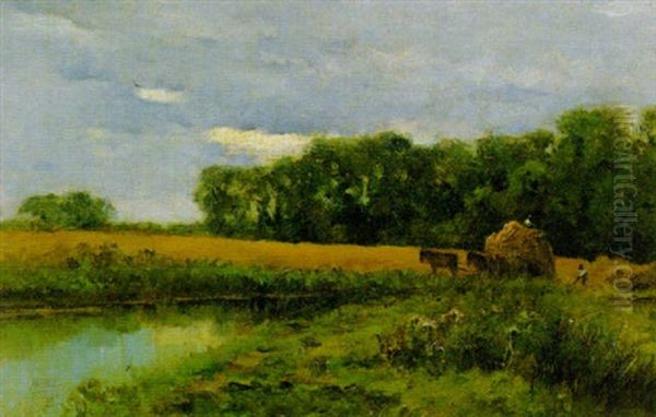 Sommerlandschaft Oil Painting by Henry H. Parker