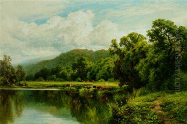 Near Henley-on-thames Oil Painting by Henry H. Parker