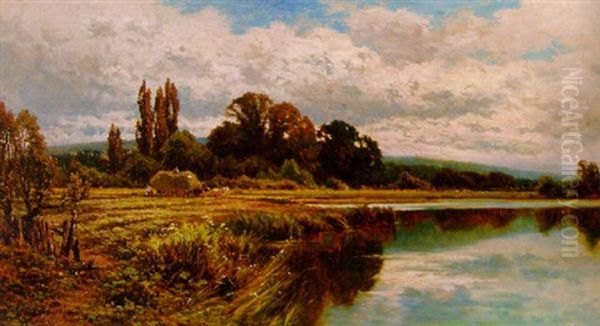 The Thames At Marlow Oil Painting by Henry H. Parker