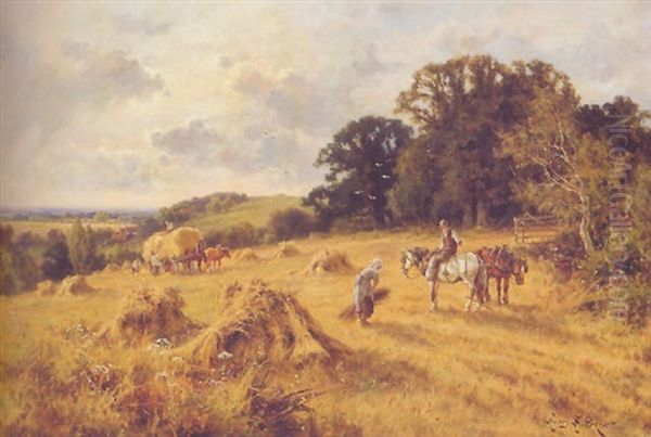 The Harvest Oil Painting by Henry H. Parker