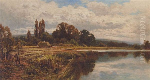 The Thames At Marlow Oil Painting by Henry H. Parker