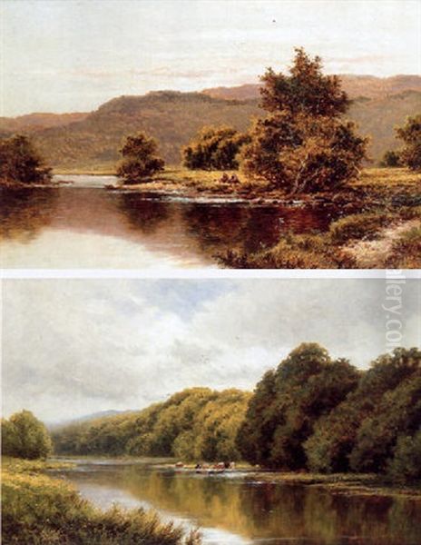 Near Cookham On Thames Oil Painting by Henry H. Parker