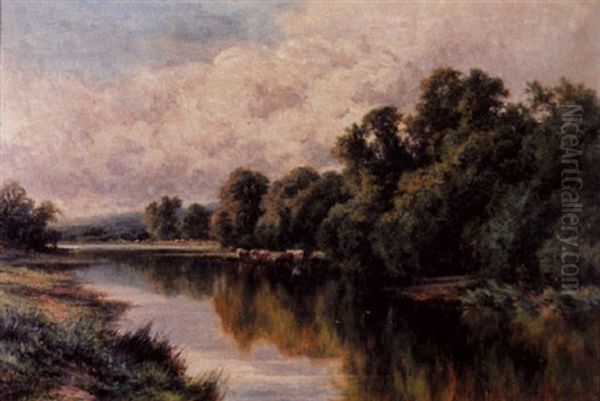 The Thames Near Eton, Windsor Oil Painting by Henry H. Parker