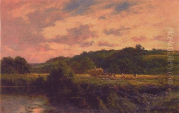 Near Marlow On Thames Oil Painting by Henry H. Parker