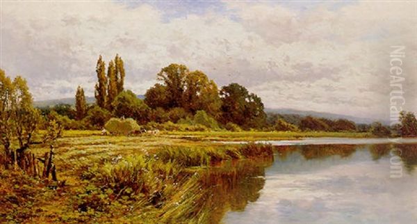 The Thames At Marlow Oil Painting by Henry H. Parker