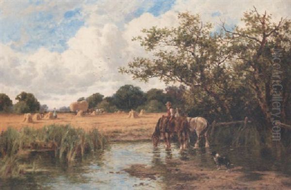 Across The Stream Oil Painting by Henry H. Parker