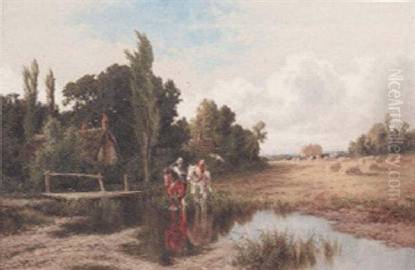 Across The Stream Oil Painting by Henry H. Parker