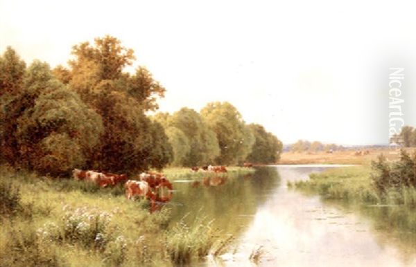 Near Basildon Woods On The Banks Of The Thames by Henry H. Parker