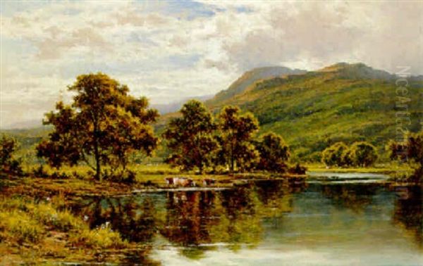 In The Fleur Valley, North Wales Oil Painting by Henry H. Parker