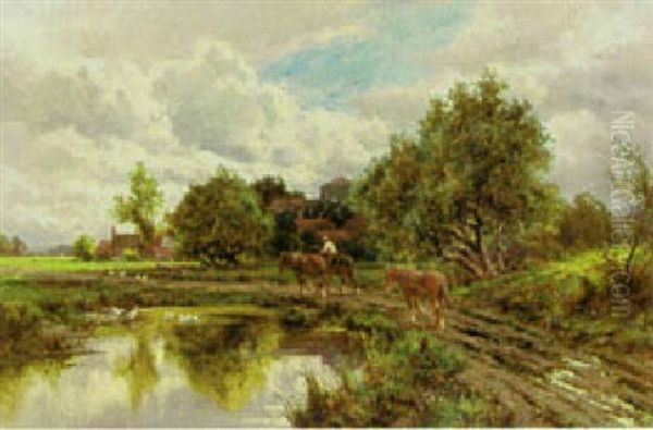 Homeward Oil Painting by Henry H. Parker