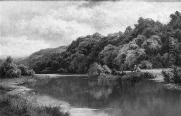 Sleeping Waters, On The Wye Oil Painting by Henry H. Parker