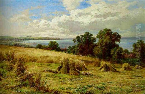 Harvesting On The South Coast Oil Painting by Henry H. Parker