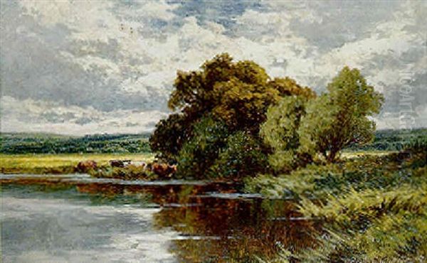 On The Banks Of The Ouse, Hampshire Oil Painting by Henry H. Parker