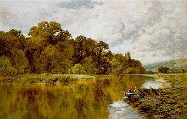 The Thames At Cleeve Oil Painting by Henry H. Parker