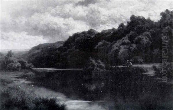 Sleeping Waters On The Wye Oil Painting by Henry H. Parker