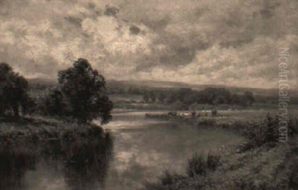 The Rother, Fittleworth, Sussex Oil Painting by Henry H. Parker