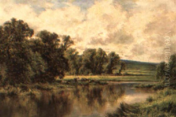 Sleeping Waters Near Wargrave Oil Painting by Henry H. Parker