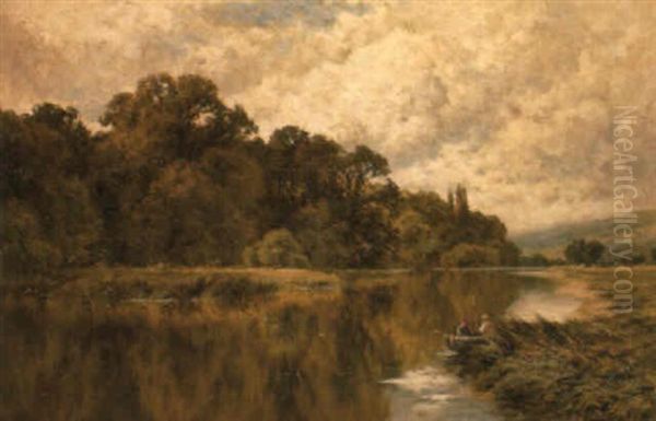 The Thames At Cleeve Oil Painting by Henry H. Parker