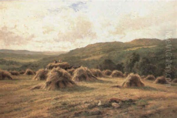 Harvest Time Oil Painting by Henry H. Parker