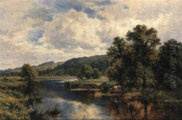 Wargrave On Thames Oil Painting by Henry H. Parker