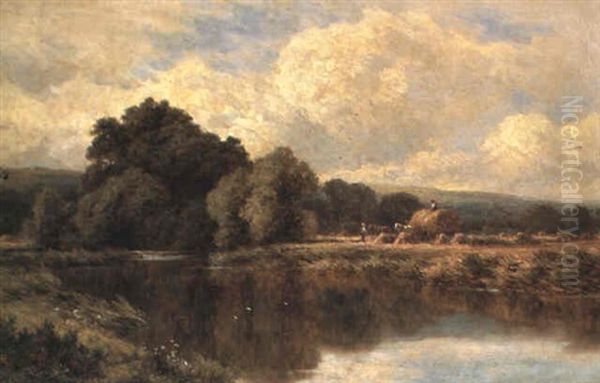 At Chertsey On Thames Oil Painting by Henry H. Parker