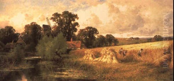 Streatly, Berkshire Oil Painting by Henry H. Parker