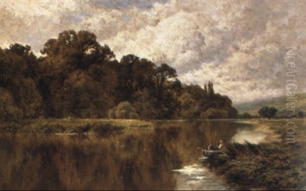 The Thames At Cleeve Oil Painting by Henry H. Parker