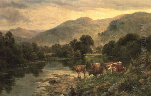 The Church Pool, Bettwys-y-coed, North Wales Oil Painting by Henry H. Parker