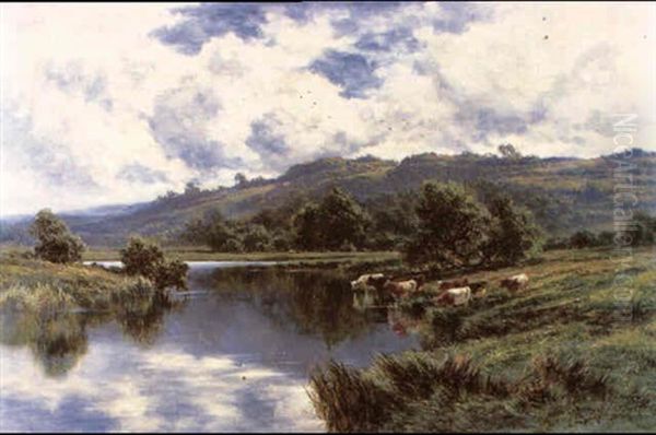 The Avon Near Stratford Oil Painting by Henry H. Parker