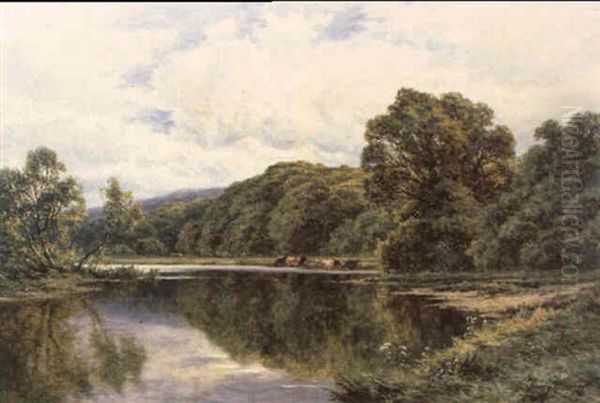 The Thames Near Henley Oil Painting by Henry H. Parker