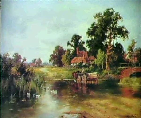 Across The Stream Oil Painting by Henry H. Parker