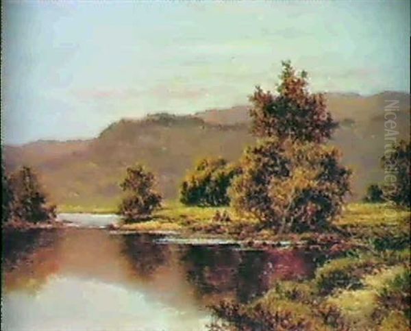 The Thames Near Cookham  The Lledr River,     North Wales Oil Painting by Henry H. Parker